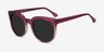 Queen Red Clear AcetateSunglass Frames from EyeBuyDirect, Angle View