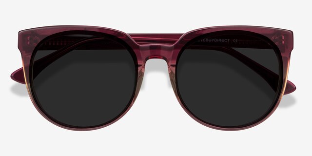 Queen Red Clear AcetateSunglass Frames from EyeBuyDirect, Closed View