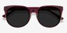 Queen Red Clear AcetateSunglass Frames from EyeBuyDirect, Closed View