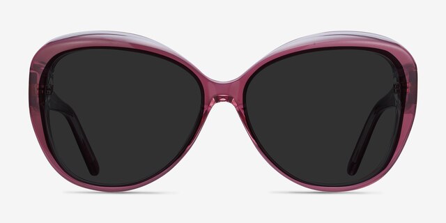 Believe Pink AcetateSunglass Frames from EyeBuyDirect, Front View