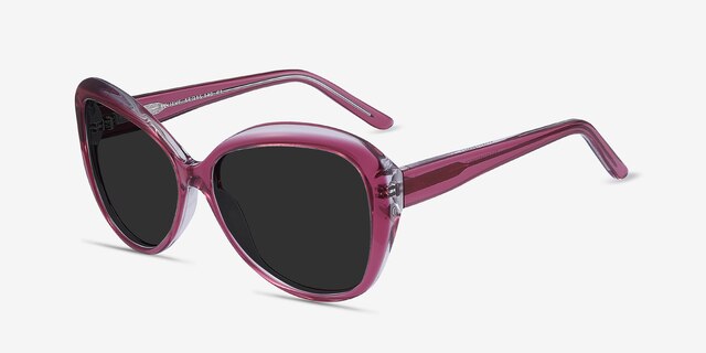 Believe Pink AcetateSunglass Frames from EyeBuyDirect, Angle View