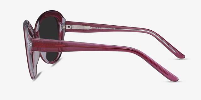 Believe Pink AcetateSunglass Frames from EyeBuyDirect, Side View