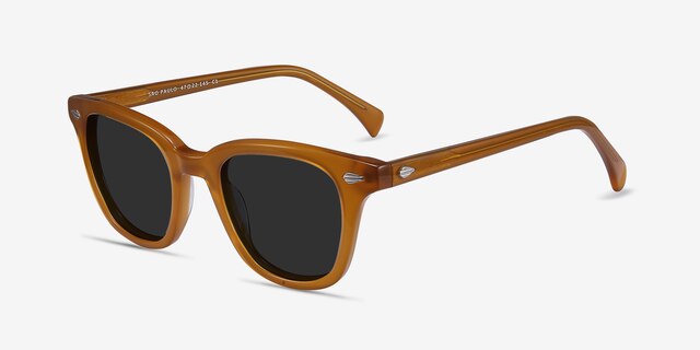 Sao Paulo Brown AcetateSunglass Frames from EyeBuyDirect, Angle View