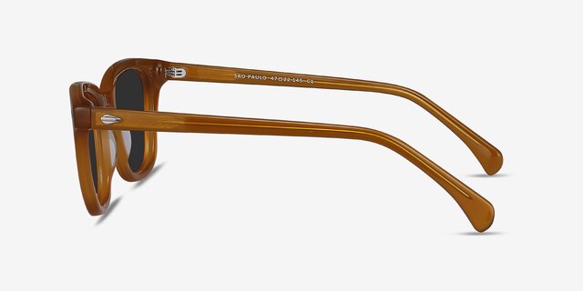 Sao Paulo Brown AcetateSunglass Frames from EyeBuyDirect, Side View