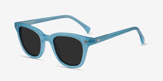 Sao Paulo Turquoise AcetateSunglass Frames from EyeBuyDirect, Angle View