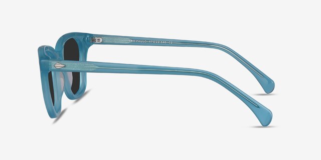 Sao Paulo Turquoise AcetateSunglass Frames from EyeBuyDirect, Side View