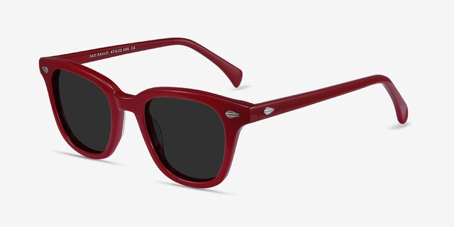 Sao Paulo Rouge AcetateSunglass Frames from EyeBuyDirect, Angle View