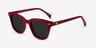 Sao Paulo Rouge AcetateSunglass Frames from EyeBuyDirect, Angle View