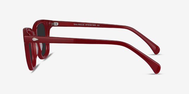 Sao Paulo Rouge AcetateSunglass Frames from EyeBuyDirect, Side View