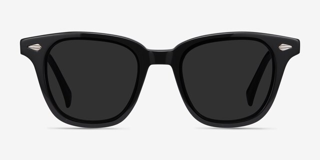 Sao Paulo Black AcetateSunglass Frames from EyeBuyDirect, Front View
