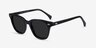 Sao Paulo Black AcetateSunglass Frames from EyeBuyDirect, Angle View