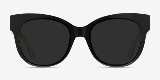 Tahiti Black AcetateSunglass Frames from EyeBuyDirect, Front View