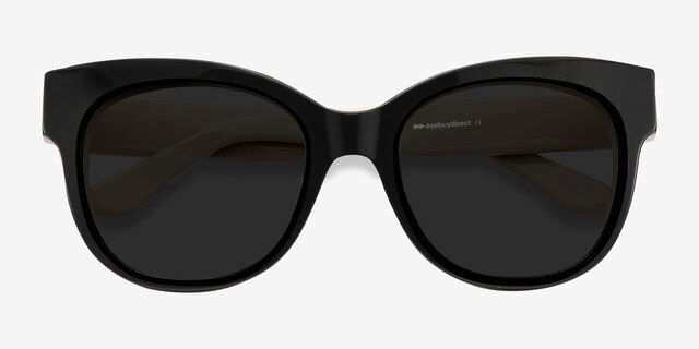 Tahiti Black AcetateSunglass Frames from EyeBuyDirect, Closed View