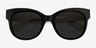 Tahiti Black AcetateSunglass Frames from EyeBuyDirect, Closed View