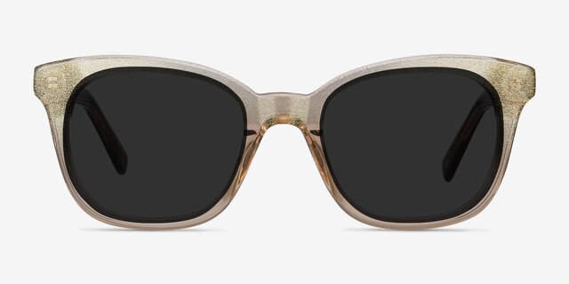 Quartz Golden AcetateSunglass Frames from EyeBuyDirect, Front View