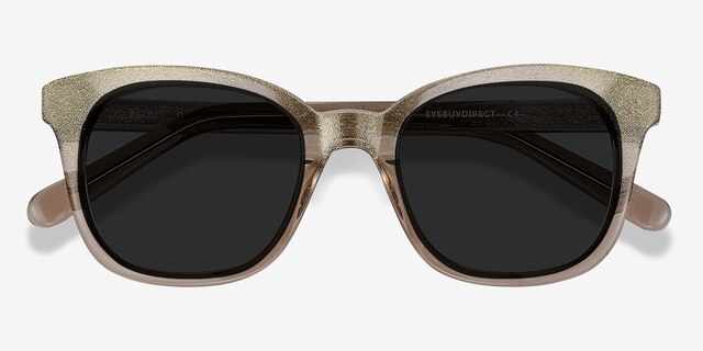 Quartz Golden AcetateSunglass Frames from EyeBuyDirect, Closed View