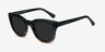 Tropic Green Striped AcetateSunglass Frames from EyeBuyDirect, Angle View