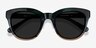 Tropic Green Striped AcetateSunglass Frames from EyeBuyDirect, Closed View