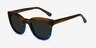 Tropic Brown Striped AcetateSunglass Frames from EyeBuyDirect, Angle View