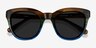 Tropic Brown Striped AcetateSunglass Frames from EyeBuyDirect, Closed View
