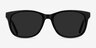 Borneo Noir AcétateSoleil de Lunette de vue d'EyeBuyDirect, Vue de Face