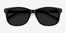 Borneo Noir AcétateSoleil de Lunette de vue d'EyeBuyDirect, Vue Rapprochée