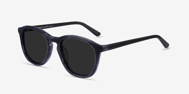 Acapulco Striped AcetateSunglass Frames from EyeBuyDirect, Angle View