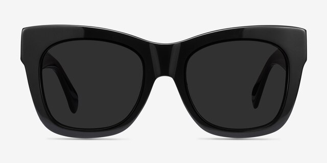 Calico Black AcetateSunglass Frames from EyeBuyDirect, Front View