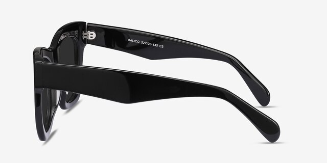 Calico Black AcetateSunglass Frames from EyeBuyDirect, Side View
