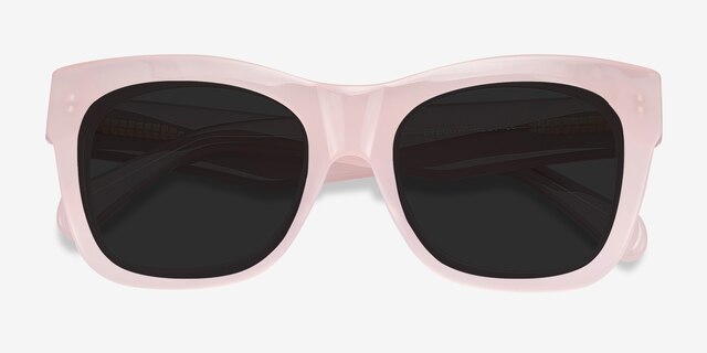 Calico Pink AcetateSunglass Frames from EyeBuyDirect, Closed View