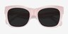 Calico Pink AcetateSunglass Frames from EyeBuyDirect, Closed View