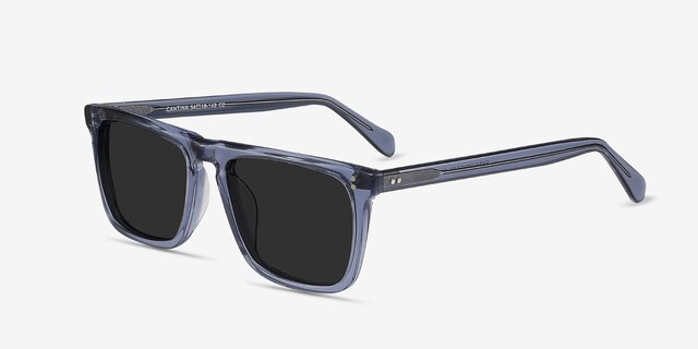 Cantina Blue AcetateSunglass Frames from EyeBuyDirect, Angle View