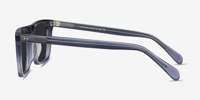 Cantina Blue AcetateSunglass Frames from EyeBuyDirect, Side View