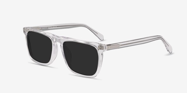 Cantina Clear AcetateSunglass Frames from EyeBuyDirect, Angle View