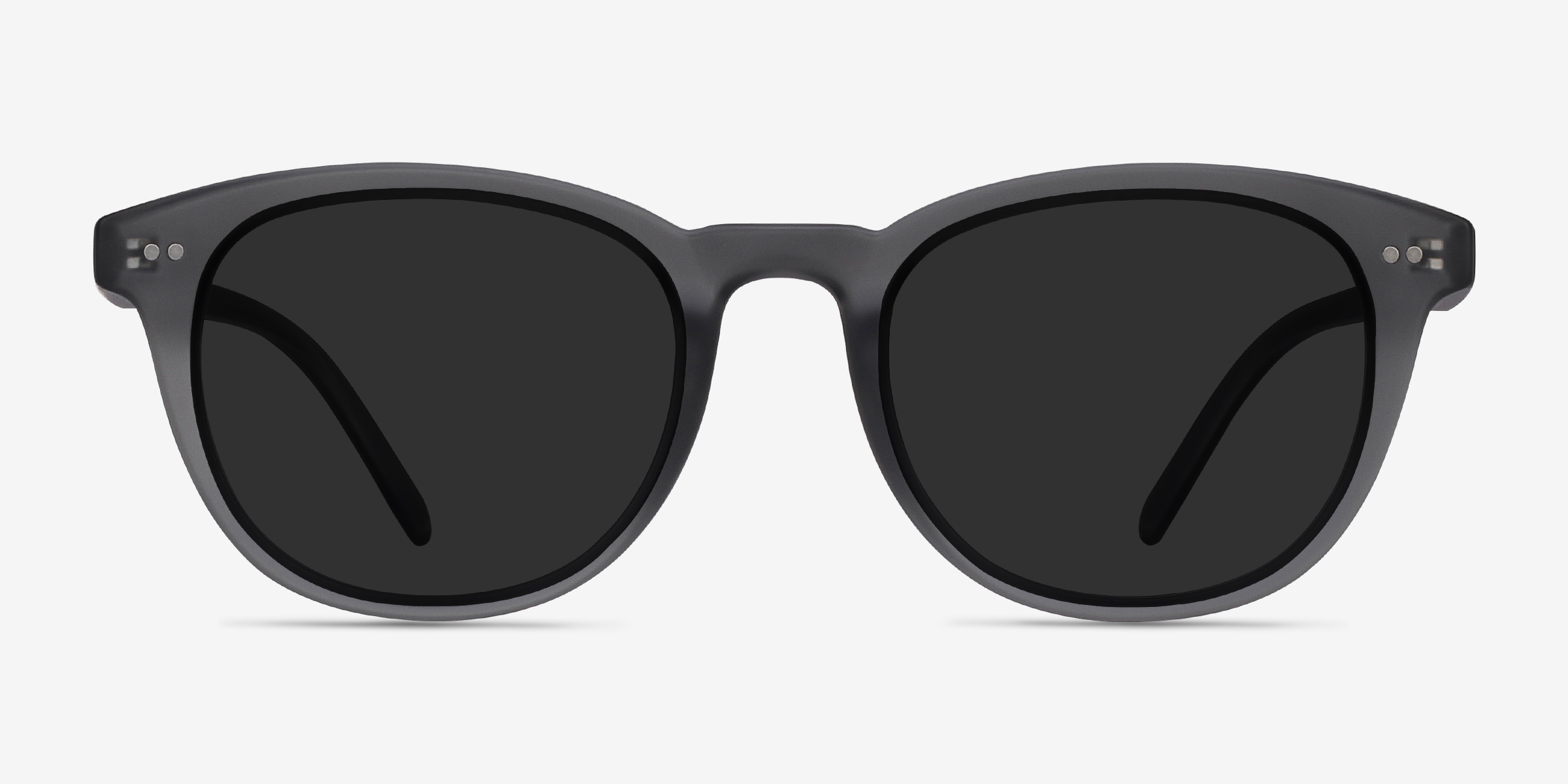 Hidden - Oval Gray Frame Prescription Sunglasses | Eyebuydirect