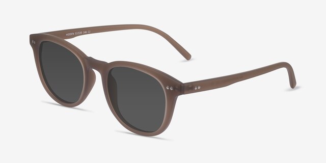 Hidden Brown PlasticSunglass Frames from EyeBuyDirect, Angle View