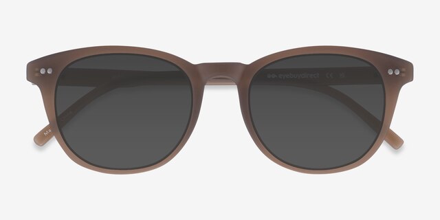 Hidden Brown PlasticSunglass Frames from EyeBuyDirect, Closed View