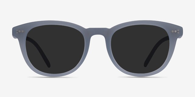Hidden Blue Gray PlasticSunglass Frames from EyeBuyDirect, Front View