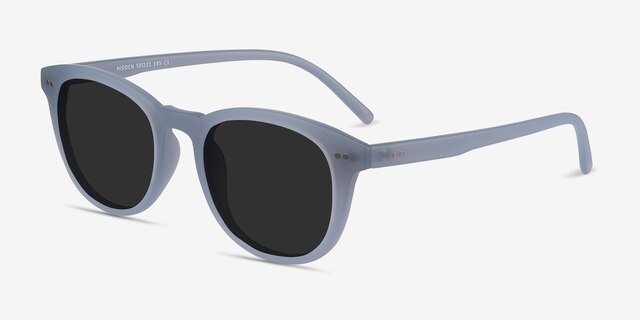 Hidden Blue Gray PlasticSunglass Frames from EyeBuyDirect, Angle View