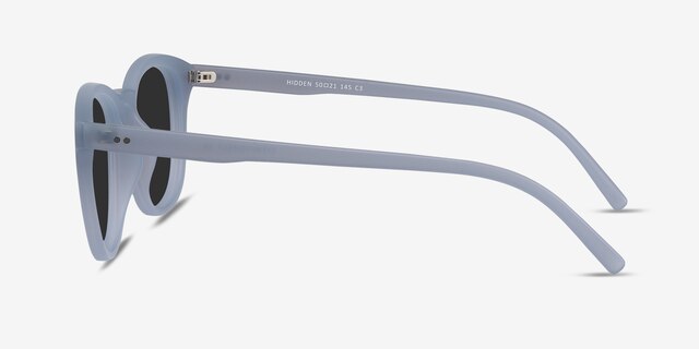 Hidden Blue Gray PlasticSunglass Frames from EyeBuyDirect, Side View