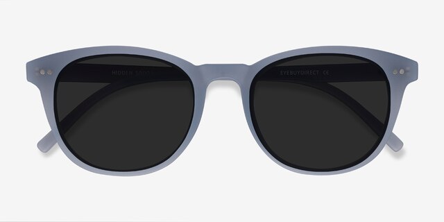 Hidden Blue Gray PlasticSunglass Frames from EyeBuyDirect, Closed View