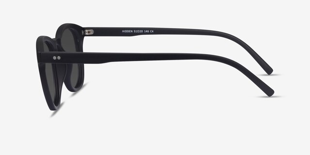 Hidden Noir PlastiqueSoleil de Lunette de vue d'EyeBuyDirect, Vue de Côté