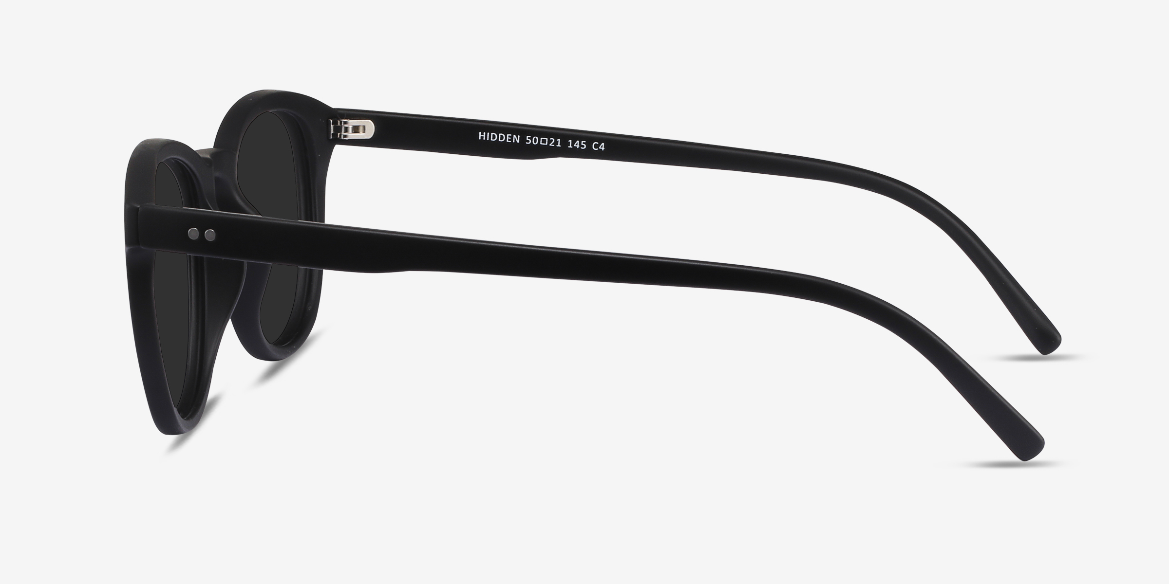 Hidden - Oval Black Frame Prescription Sunglasses | Eyebuydirect