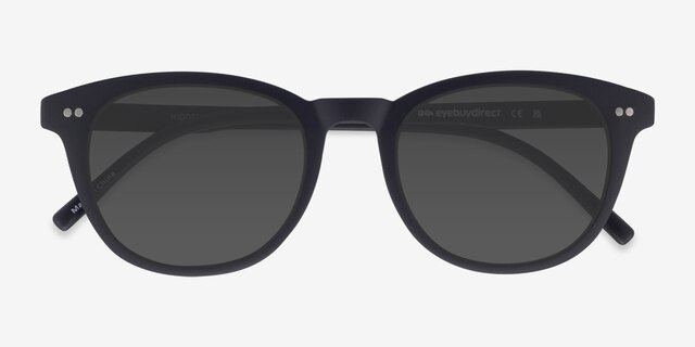Hidden Noir PlastiqueSoleil de Lunette de vue d'EyeBuyDirect, Vue Rapprochée