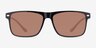 Cortez Black PlasticSunglass Frames from EyeBuyDirect, Front View