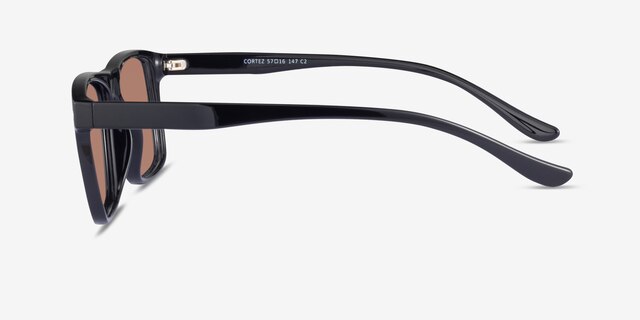 Cortez Black PlasticSunglass Frames from EyeBuyDirect, Side View
