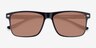 Cortez Black PlasticSunglass Frames from EyeBuyDirect, Closed View