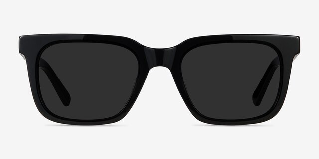 Riddle Black AcetateSunglass Frames from EyeBuyDirect, Front View