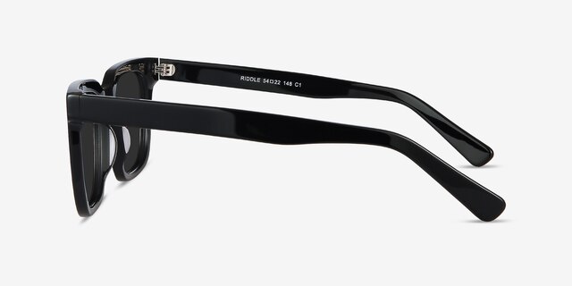 Riddle Black AcetateSunglass Frames from EyeBuyDirect, Side View