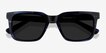 Riddle Blue Striped AcetateSunglass Frames from EyeBuyDirect, Closed View